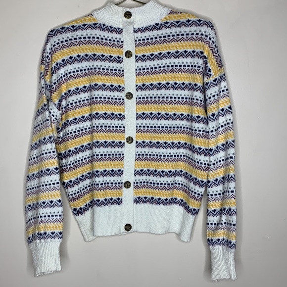 ST John’s Bay | High Neck Button Back Multi Colored Sweater NWT Fall Fashion MED - Picture 8 of 11